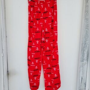 NBA Youth Houston Rockets Red Printed Sleep Pants Large 14/16